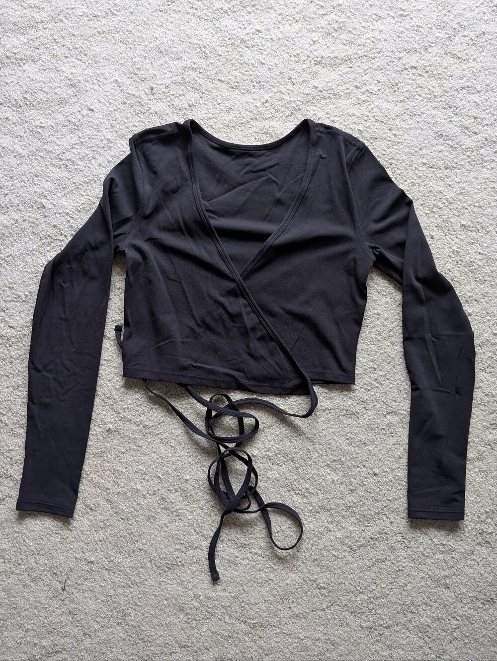 Lululemon Nulu Long-Sleeve Cropped Wrap Black XS
